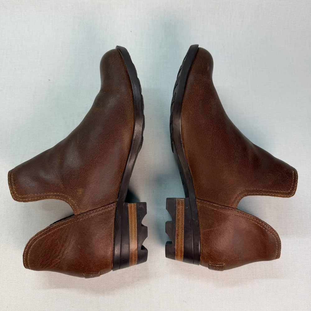 Sorel Boots Womens 7 Lolla Ankle Bootie Brown Leather Cut Out Block NL3780-242 - Picture 8 of 12